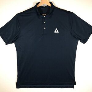 Peter Millar Summer Comfort Men's Large Navy Blue Short Sleeve Polo Shirt